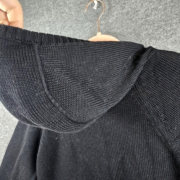 Tommy Bahama Women‎ L 12/14 Black 1/4 Button Closure 3/4 Sleeve Pullover Sweater - Picture 7 of 10